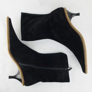 BALLY black suede booties size 10 Made in Italy